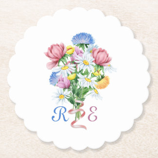 Posavasos De Papel Simple Margarita de Primavera Silvestre Mínima