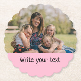 Posavasos De Papel simple mínimo añadir tu lista de navidades de foto