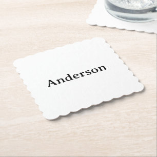 Posavasos De Papel Simple Profesional Negocio 4" x 4" Escalonado