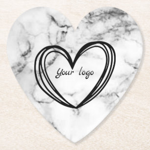 Posavasos De Papel Simple y minimalista logo personalizado elegante a