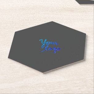 Posavasos De Papel Simple y minimalista logo personalizado elegante a