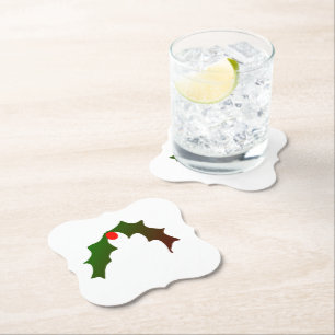Posavasos De Papel Simple y minimalista logotipo personalizado elegan