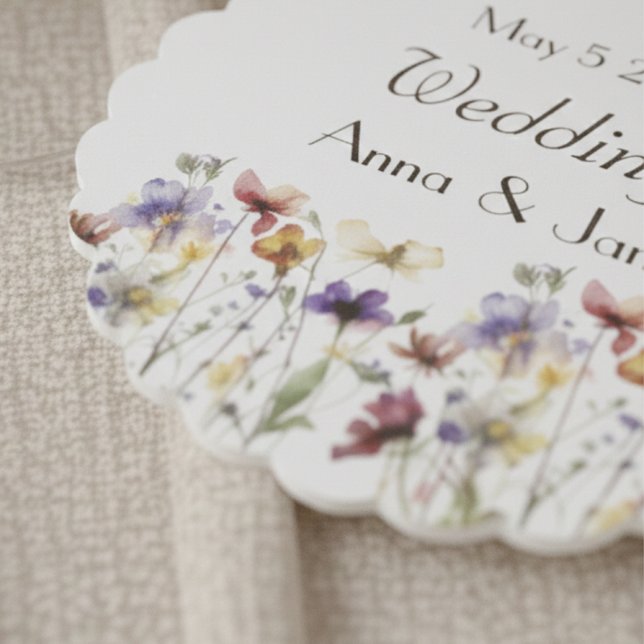 Posavasos De Papel Sinfonía de flores silvestres: Arte vibrante en ac (Subido por el creador)