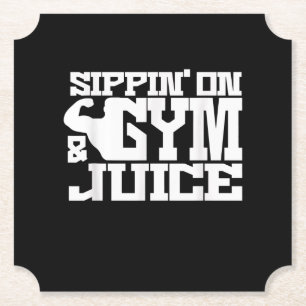 Posavasos De Papel Sippin Sobre Gimnasio - Jugo - Camisetas De Entren