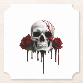 Posavasos De Papel SKULL y ROSAS