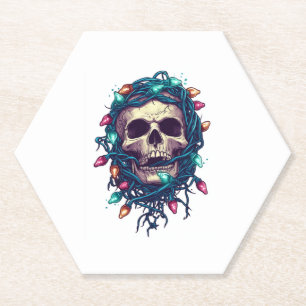 Posavasos De Papel Skullmas enmarañadas � divertida edición de Navida