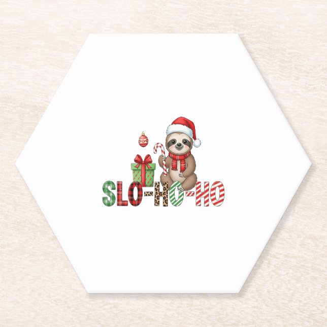 Posavasos De Papel Slo Ho Ho Xmas Sloth (Anverso)