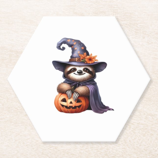 Posavasos De Papel Sloth Halloween Outfit Classic T-Shirt (Anverso)