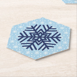 Posavasos De Papel Snowflake Absorbent Christmas