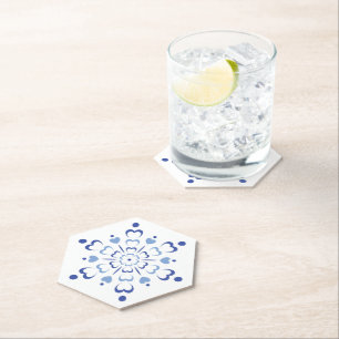 Posavasos De Papel Snowy Heartburst