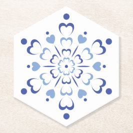 Posavasos De Papel Snowy Heartburst