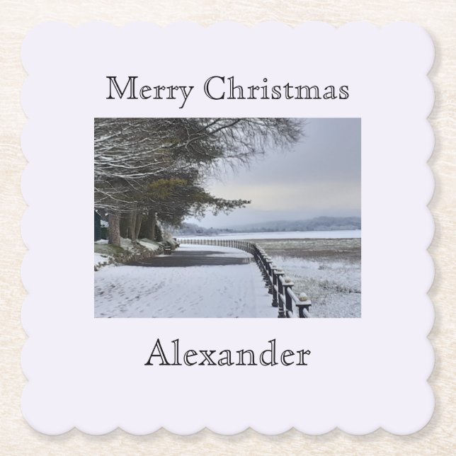 Posavasos De Papel Snowy Morning (Anverso)