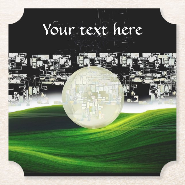 Posavasos De Papel sobre la montaña rusa de papel lunar (Anverso)