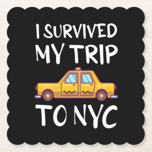 Posavasos De Papel Sobreviví mi viaje a NYC