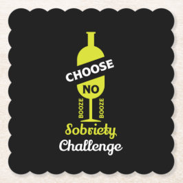Posavasos De Papel Sobriedad del alcohol Apoyo Teetotal sin alcohol
