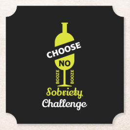 Posavasos De Papel Sobriedad del alcohol Apoyo Teetotal sin alcohol