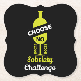 Posavasos De Papel Sobriedad del alcohol Apoyo Teetotal sin alcohol