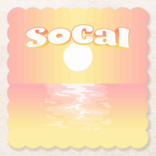 Posavasos De Papel SoCal Sunset (Anverso)