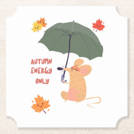 Posavasos De Papel Solo energía otoñal