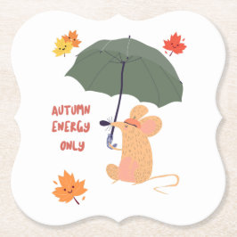 Posavasos De Papel Solo energía otoñal