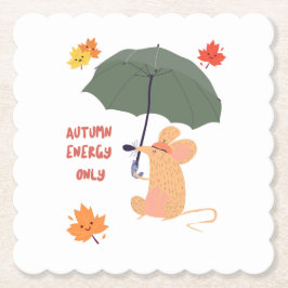 Posavasos De Papel Solo energía otoñal