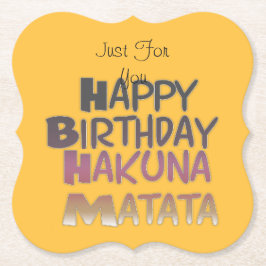 Posavasos De Papel Solo por ti cumpleaños feliz