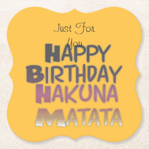 Posavasos De Papel Solo por ti cumpleaños feliz