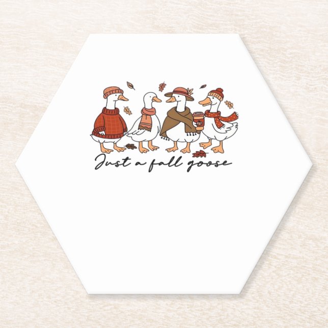 Posavasos De Papel Sólo una camiseta sobredimensionada de ganso otoño (Anverso)