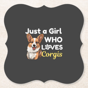 Posavasos De Papel Sólo una chica que ama a los Corgis
