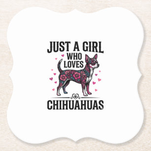 Posavasos De Papel Solo Una Chica Que Ama Chihuahuas Diseño Vintage D