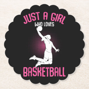 Posavasos De Papel Sólo una chica que ama el baloncesto niños niñas