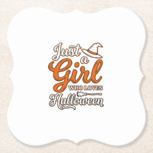 Posavasos De Papel Solo una chica que ama el diseño de vector de Hall