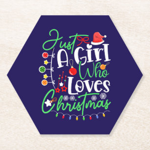 Posavasos De Papel Sólo Una Chica Que Ama La Navidad