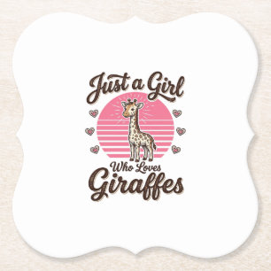 Posavasos De Papel Solo una chica que ama las jirafas Diseño de camis