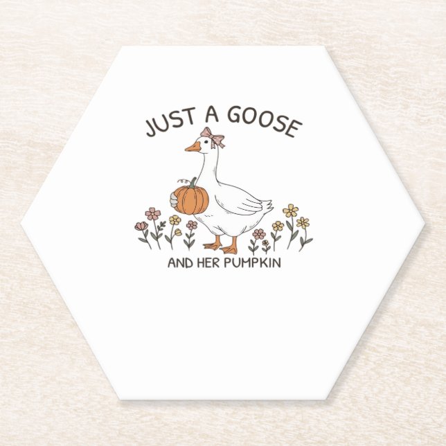 Posavasos De Papel Solo una oca y su calabaza clásica camiseta (Anverso)