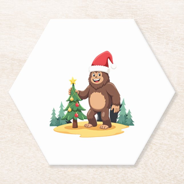 Posavasos De Papel Sombrero de Santa Hat (3) (Anverso)