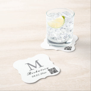 Posavasos De Papel Soporte QR de cuerda personalizado simple