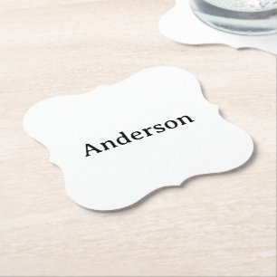 Posavasos De Papel Soporte simple profesional para negocios de 4" x 4