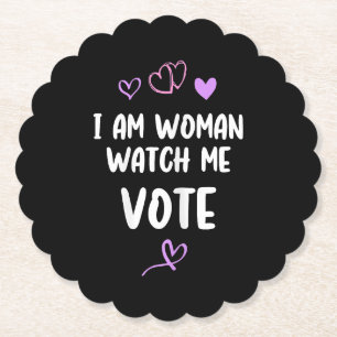 Posavasos De Papel Soy Mujer Observarme Votar
