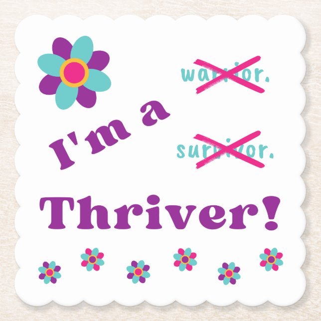 Posavasos De Papel ¡Soy un Thriver! (Anverso)