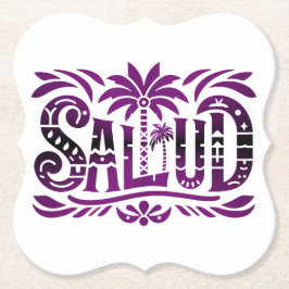 Posavasos De Papel Spanien Urlaub und Feier  "SALUD" -  Prost