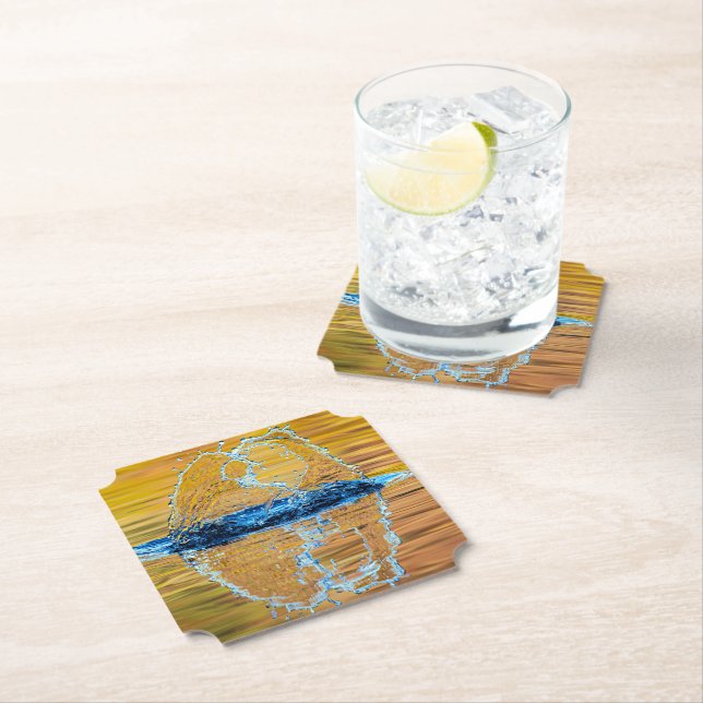 Posavasos De Papel Splash en la noche de otoño (In situ)