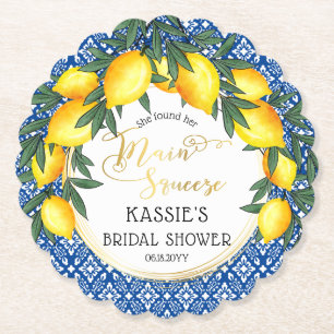 Posavasos De Papel Squeeze Lemons Ducha Tropical Bridal