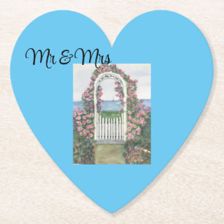 Posavasos De Papel Sr. y Sra. Boda gallos para invitados