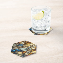 Posavasos De Papel Stained Glass Waves