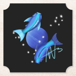 Posavasos De Papel Starry Pisces Neptune Zodiac