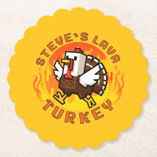 Posavasos De Papel Steve's Lava Chicken Turkey Minecraft Thanksgiving