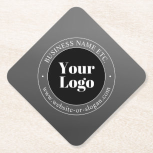 Posavasos De Papel Su logotipo o diseño de negocio y texto editable