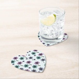 Posavasos De Papel Suave patrón floral Cottagecore Estética pastel
