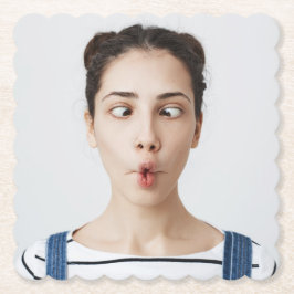 Posavasos De Papel Sube tu selfie de cara divertida